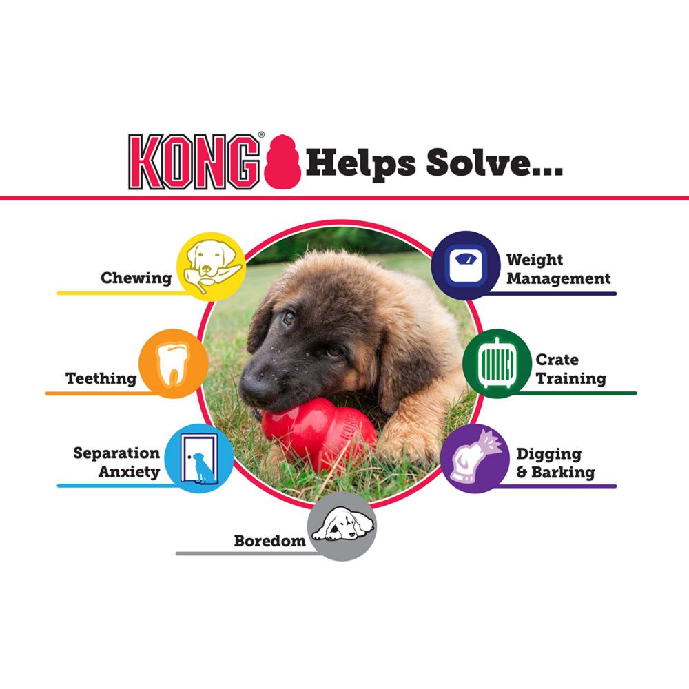 KONG Classic Natural Rubber Dog Toy - ForDoggyNeeds