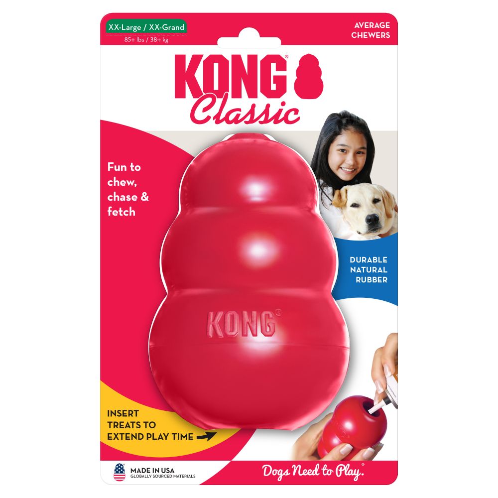 KONG Classic Natural Rubber Dog Toy - ForDoggyNeeds