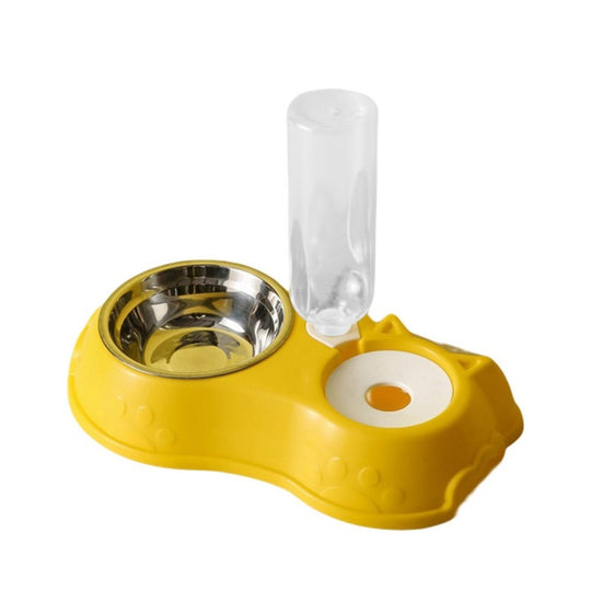 Automatic Stainless Steel Food Bowl with Water Dispenser - ForDoggyNeeds