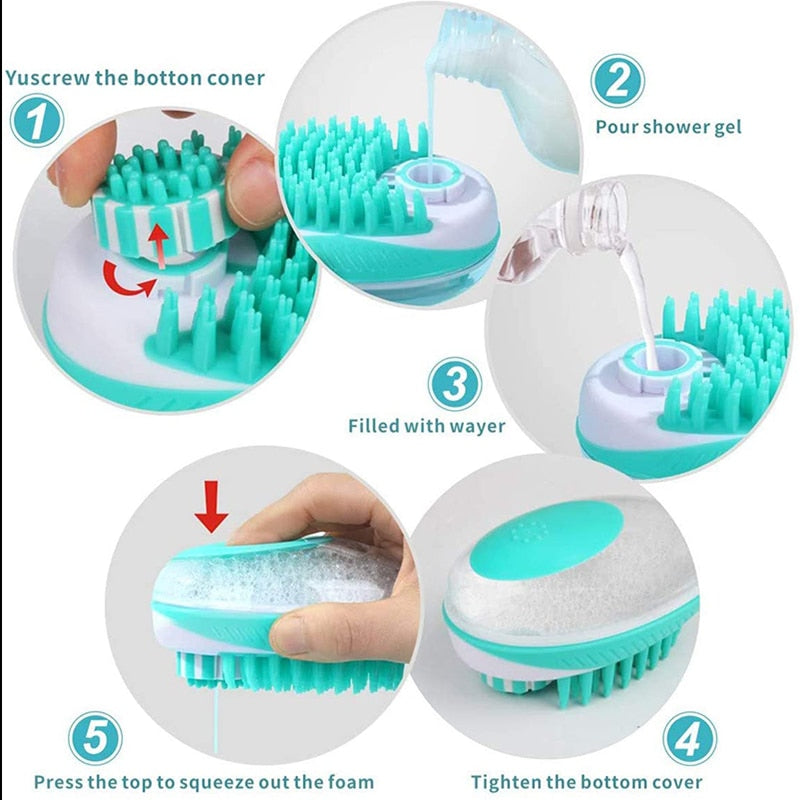 Silicone Pet Bath Brush - ForDoggyNeeds