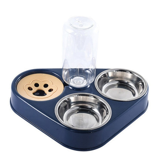 Automatic Stainless Steel Food Bowl with Water Dispenser - ForDoggyNeeds