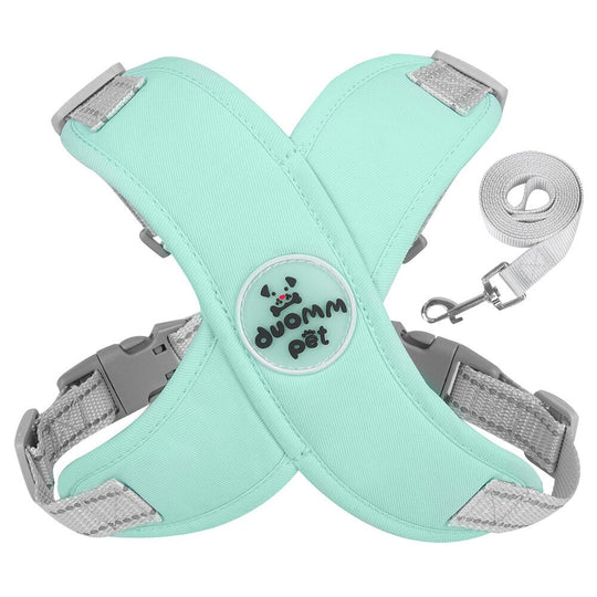 X Shaped Dog Harness With Leash - ForDoggyNeeds