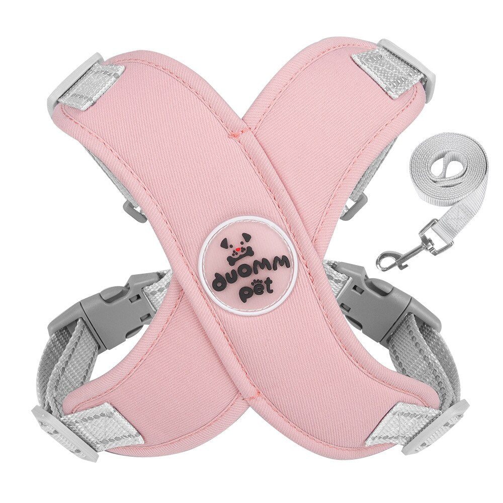 X Shaped Dog Harness With Leash - ForDoggyNeeds