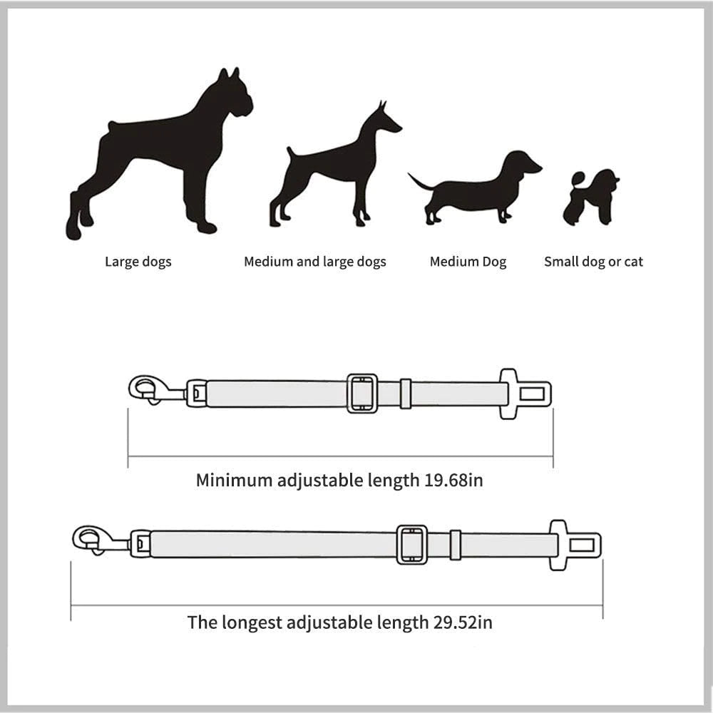 Adjustable Dog Car Seat Belt - ForDoggyNeeds