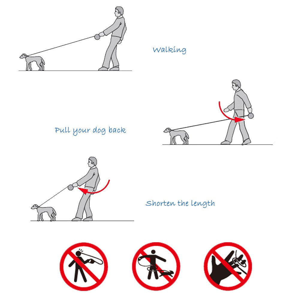 MyDoggyNeeds™ Retractable Dog Automatic Flexible Leash - ForDoggyNeeds