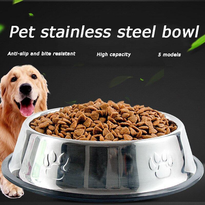 Stainless Steel Dog Feeding Bowl - ForDoggyNeeds