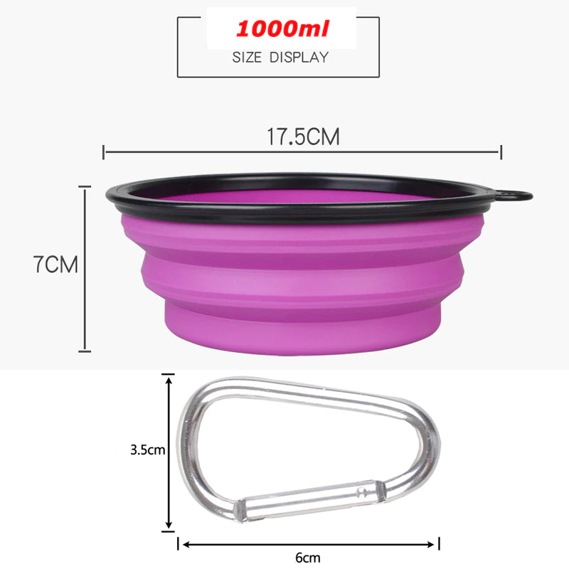 Foldable Travel Water And Food Bowl For Dogs - ForDoggyNeeds