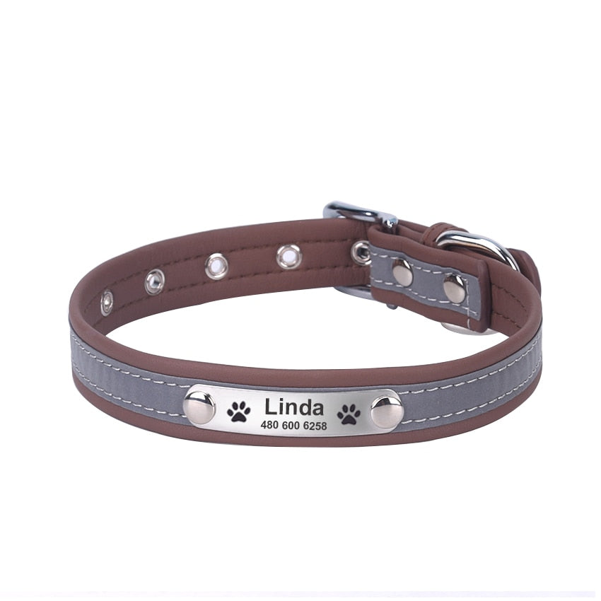 Reflective Personalized Dog Collar - ForDoggyNeeds