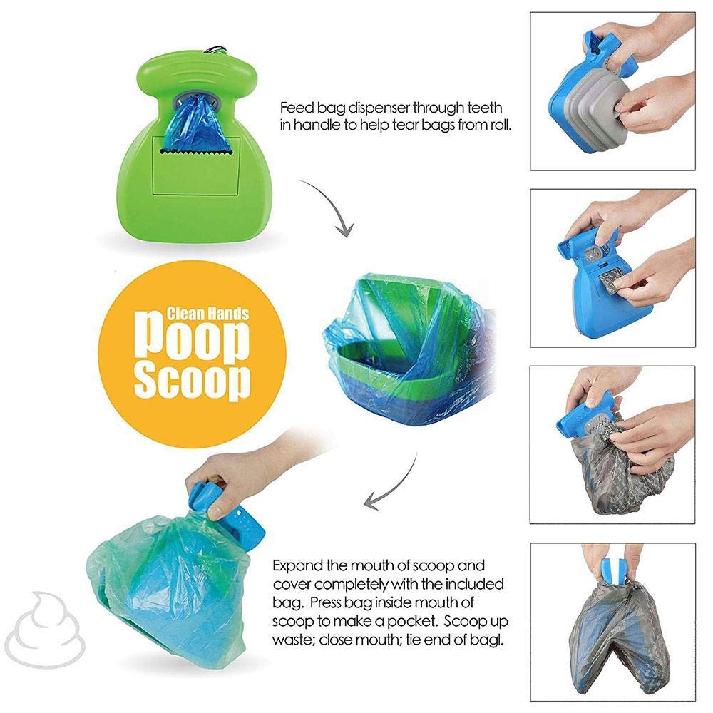 Dog Poop Bag Dispenser Travel Foldable Pooper Scooper - ForDoggyNeeds