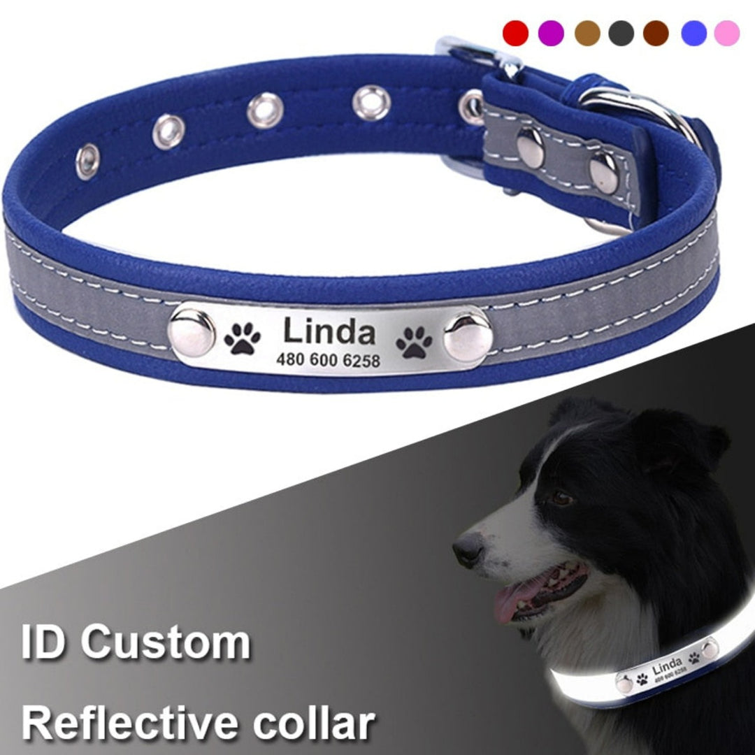 Reflective Personalized Dog Collar - ForDoggyNeeds