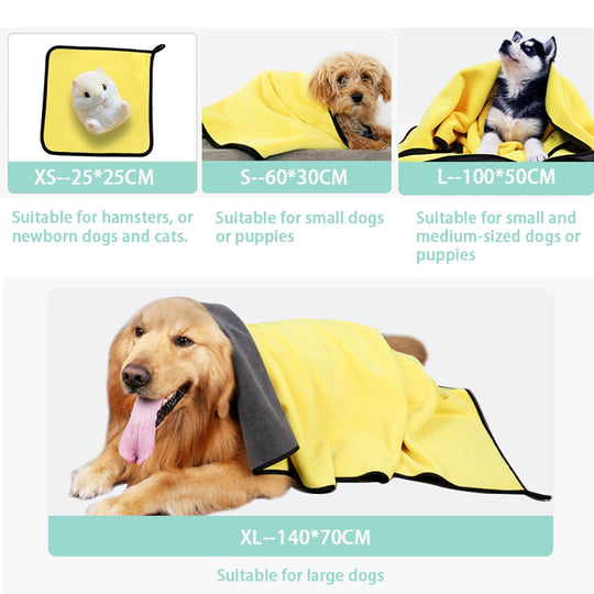 Absorbent Dog Bath Towel - ForDoggyNeeds