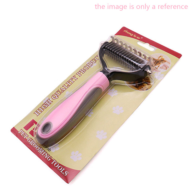 Pet Grooming Brush, Double-Sided Shedding Comb - ForDoggyNeeds